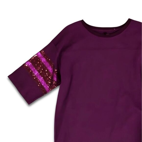 ⚠️SOLD🧘‍♀️4/13/25⚠️NWT Cynthia Rowley Sequin Football Jersey Rugby Shirt - Picture 10 of 11